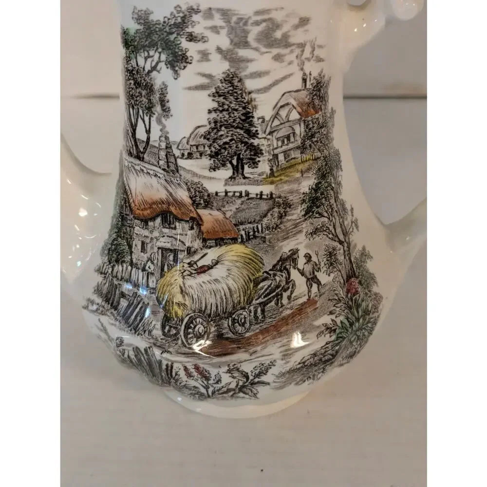 Vintage Staffordshire Shorter & Son Yorkshire Teapot Coffee Pot Ironstone 9.5